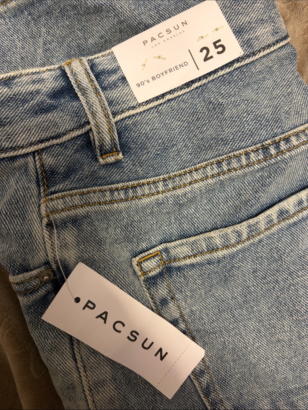 PacSun Women's Boyfriend Jeans in Light Blue Wash